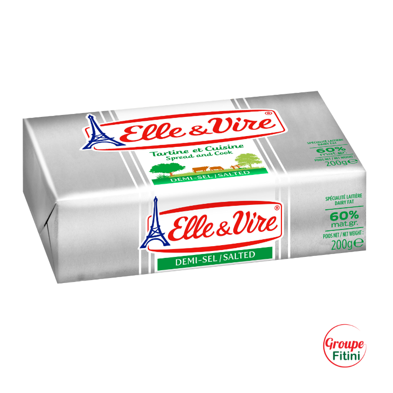 BEURRE DEMI-SEL 200G ELLE & VIRE – FTM00228
